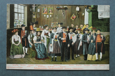 Ansichtskarte AK Badische Volkstrachten 1905-1925 Schwarzwälder Bauernhochzeit